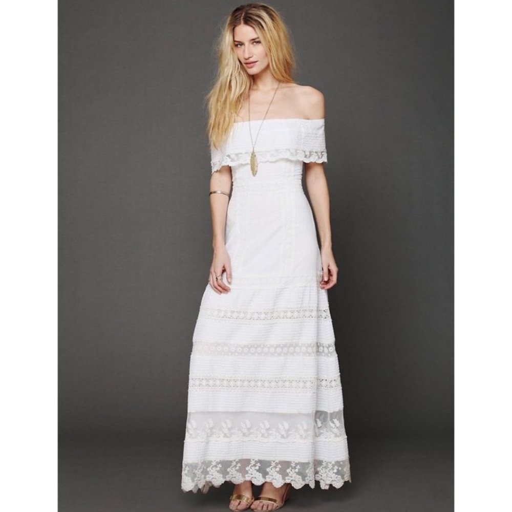 Candela x Free People Maxi Lace Dress